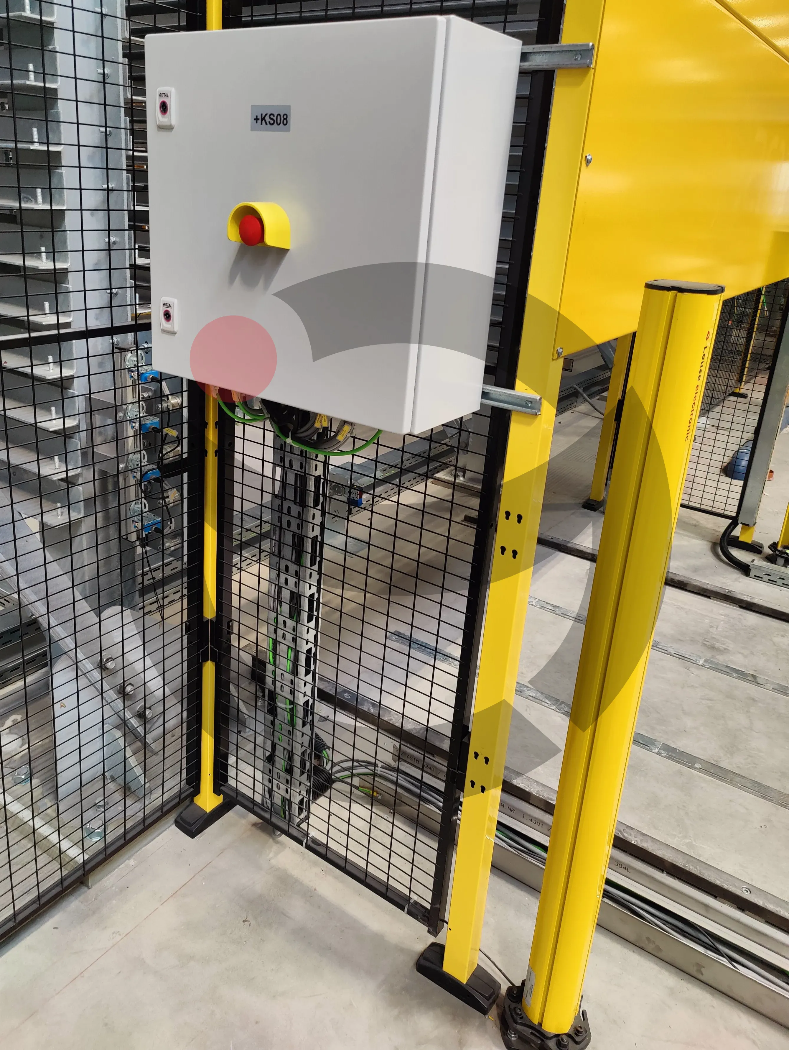 Perimeter emergency stop station enclosures and equipotential earth bonding